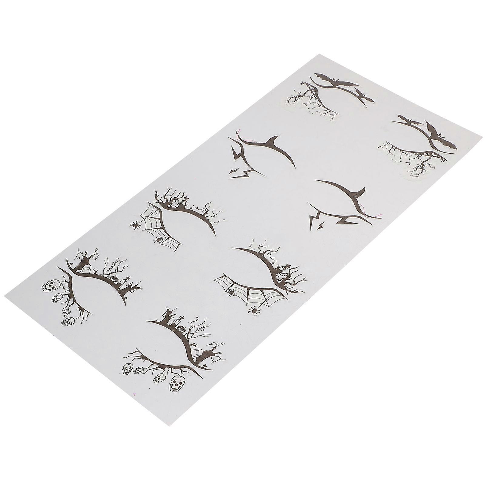 PVC Halloween Eyeshadow Stickers for Eye Makeup Tools 4Pairs Black