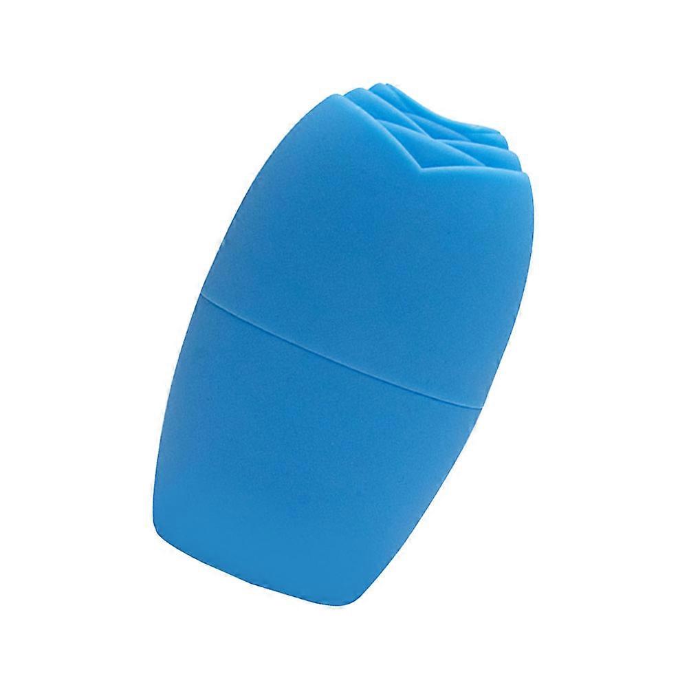 Face Ice Compress Roller for Skin Care Massage Blue Silicone for Blood Flow Improvement 1piece