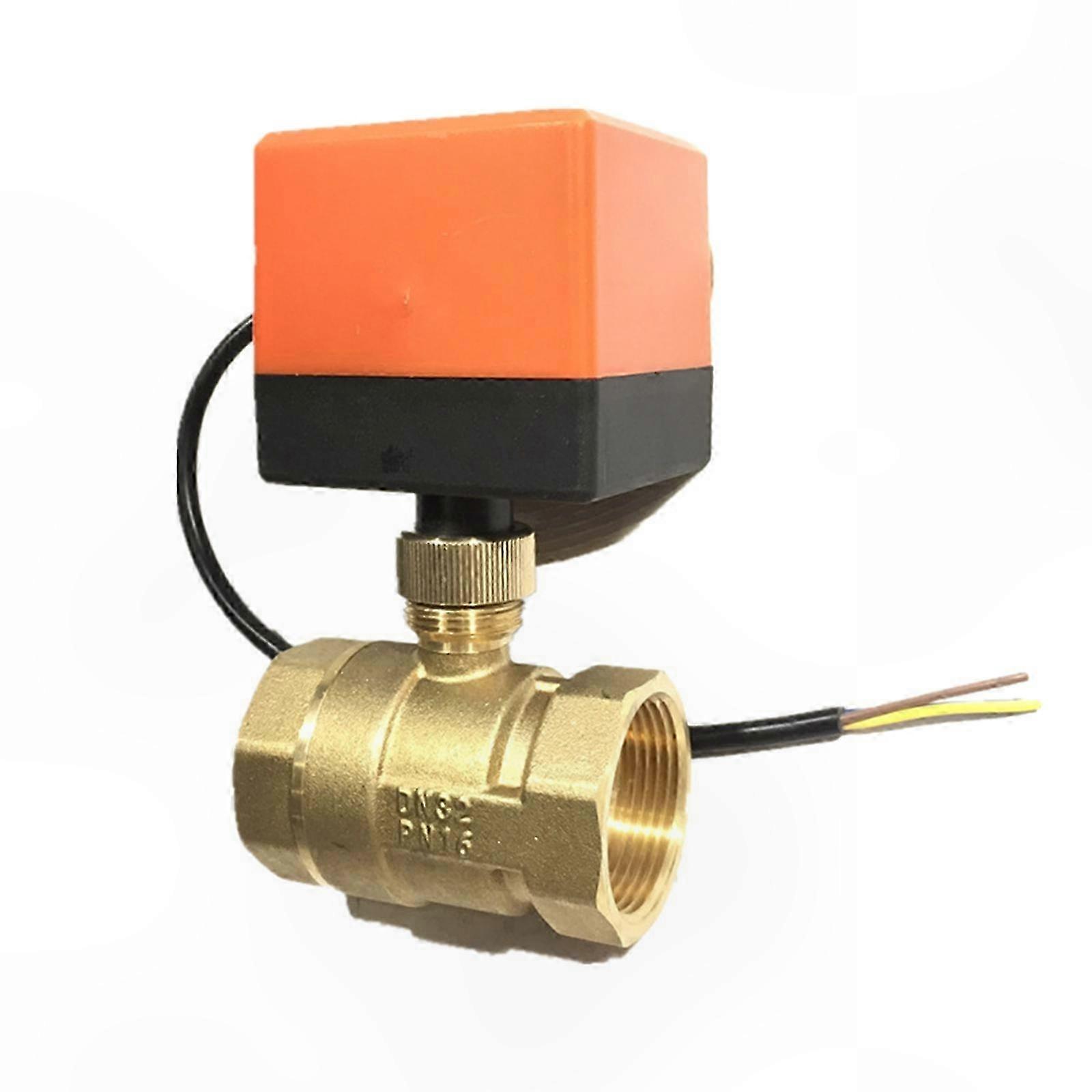 Brass Motorized Ball Valve for Water Control, 220V 4W, 2-Way 3-Wire, DN15/DN20 Size-Compatible