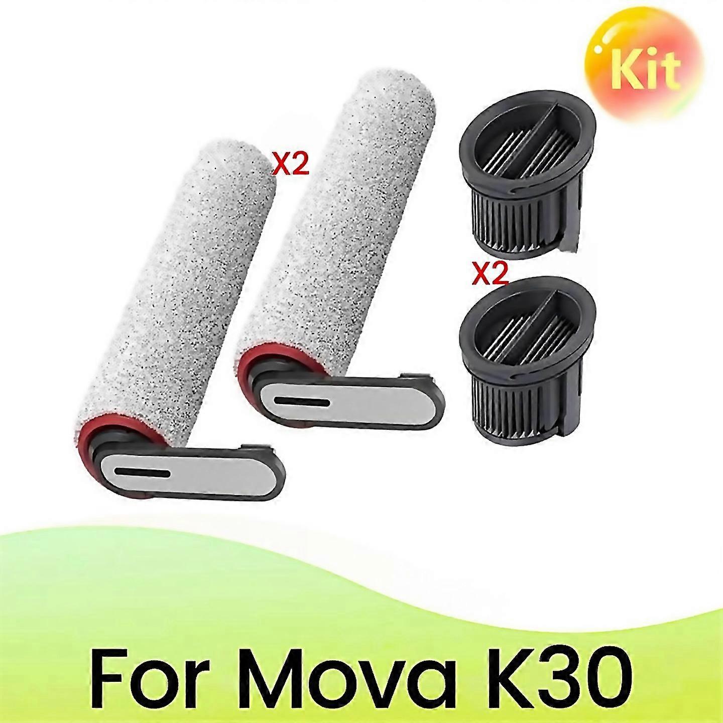 For 4pcs Roller Brush Hepa Filter For K30 Wet
