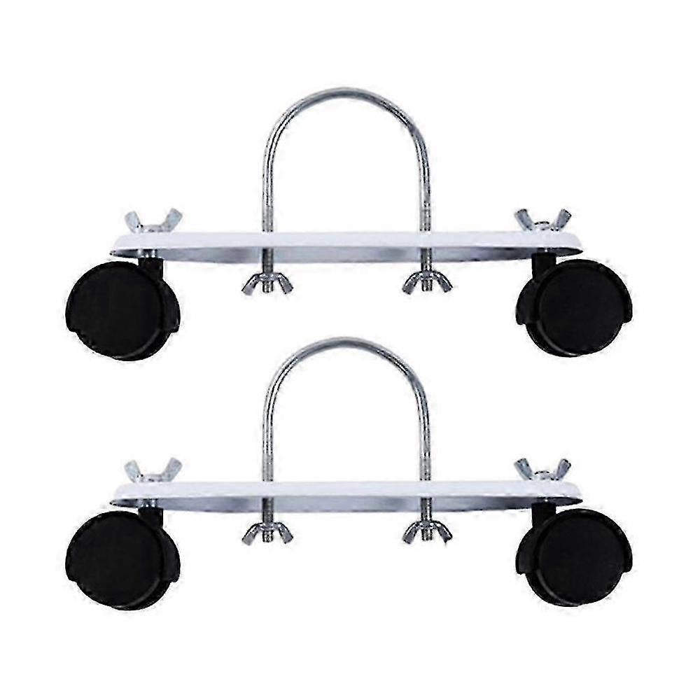 2-Pack Adjustable Heater Base with 360-Degree Swivel Casters for Easy Mobility