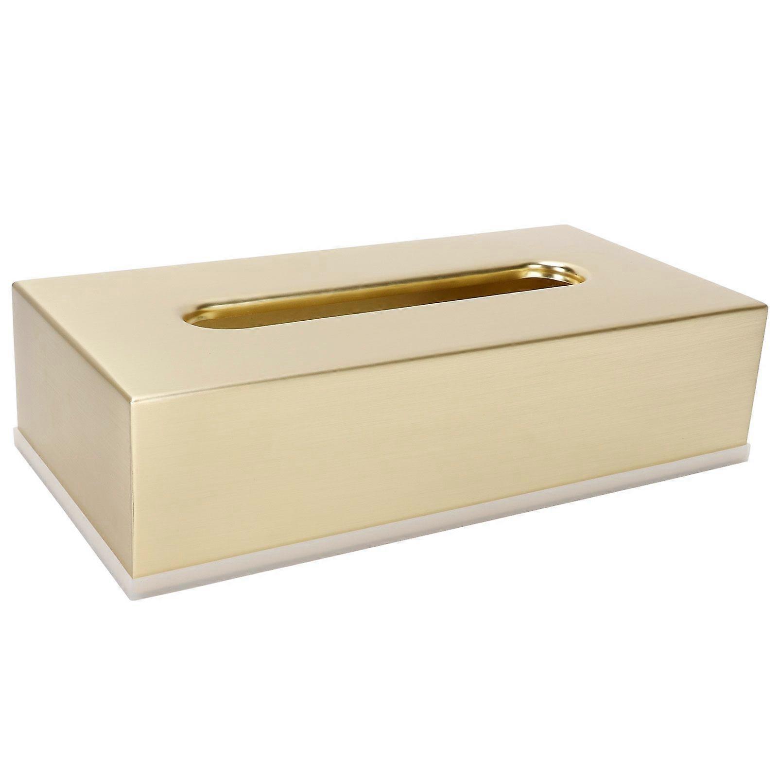Tissue Box Innovative Rectangular 304 Stainless Steel Napkin Paper Holder Container Gold