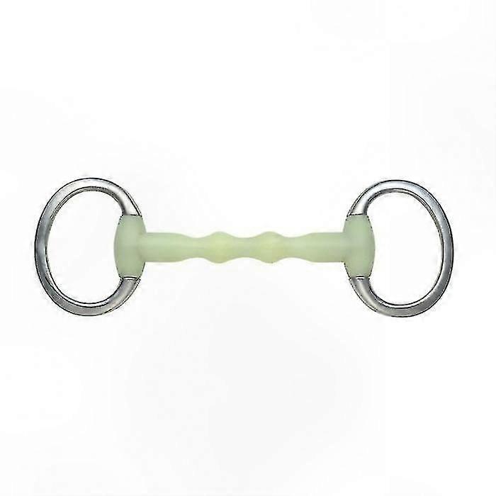 Horse Riding Mullen Mouth Eggbutt Snaffle Bit with Ripple Design for Comfort and Control