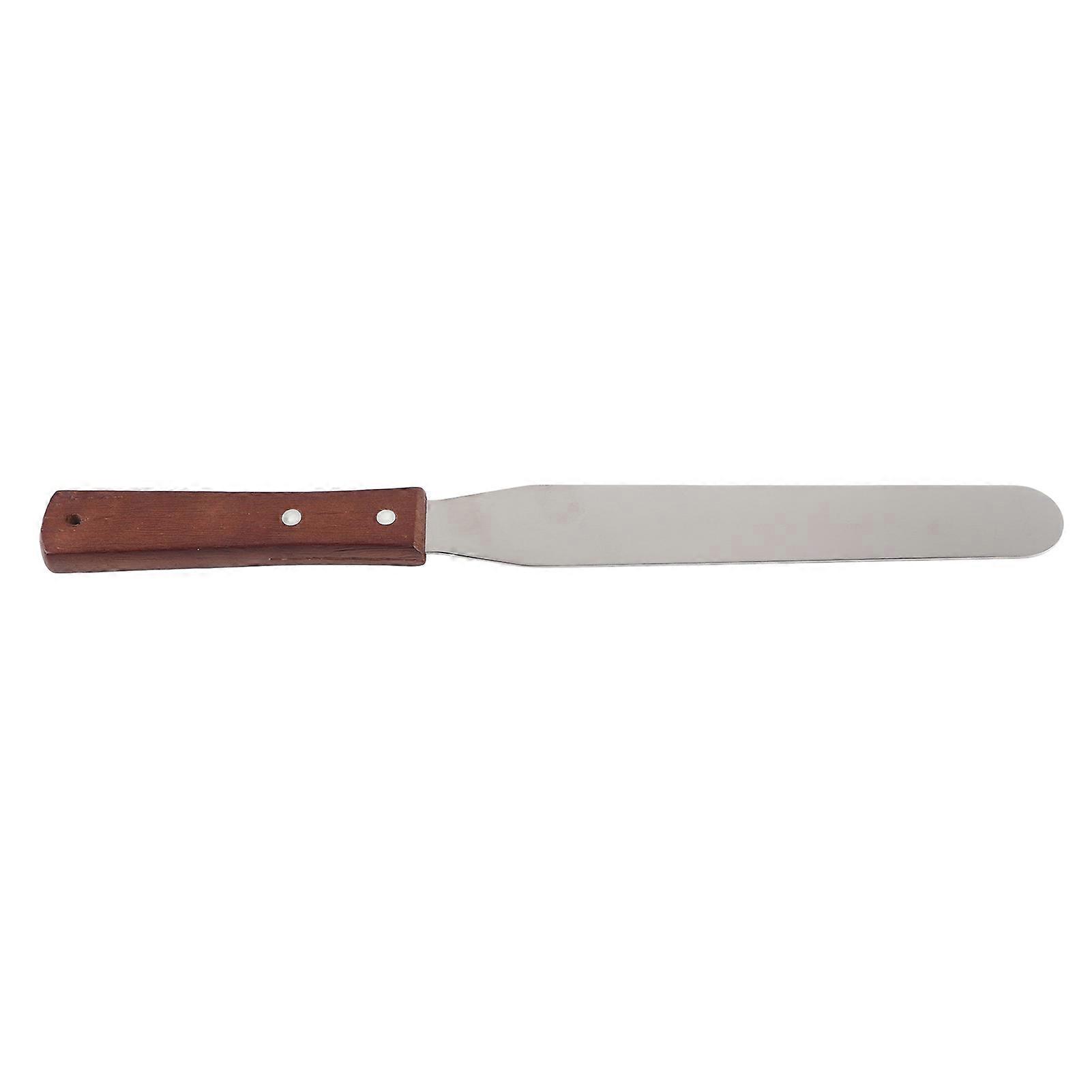 Spatules à cire en métal droites en acier inoxydable avec manche en bois pour épilation