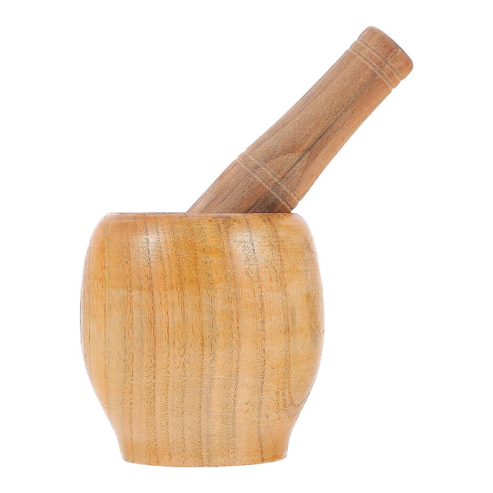 Garlic Masher Wooden Manual Crusher for Food Use 1Pcs Kitchen Accessory