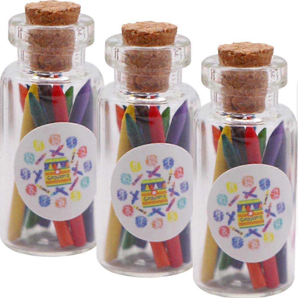 Miniature Crayons Bottled Crayon for Decoration 12Sets Mini Crayons