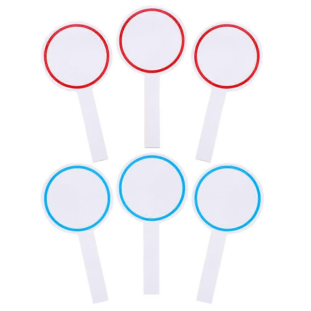 Scoreboard Handheld Whiteboard for Judges 24Pcs White Foam Dry Erase Single Side Paddle