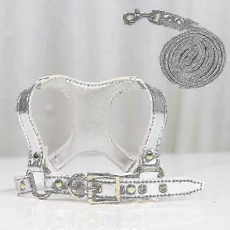 Soft Leather Dog Collar and Leash Set Adjustable Lengths Leash for Small Medium Large Dogs Size S