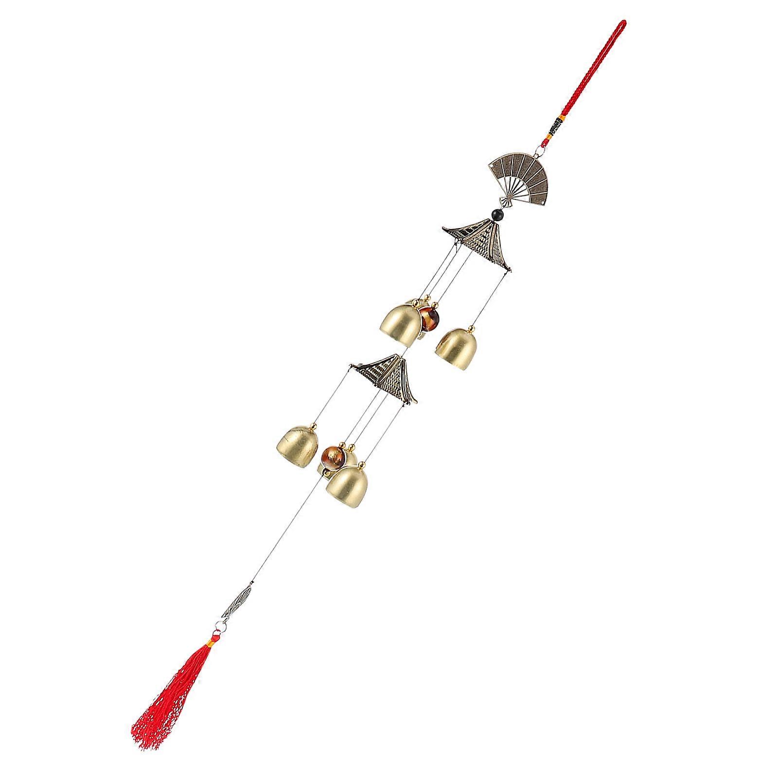 Double Layers Hanging Wind Chime Metal Windbell for Home Decor Set