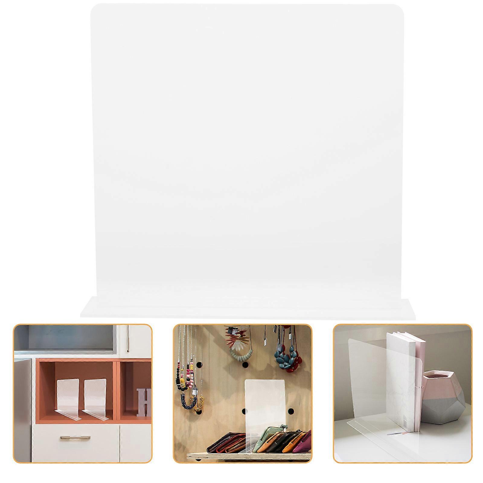 Transparent Closet Shelf Divider 3Pcs For Closet Organization Rectangular Design Efficient Storage