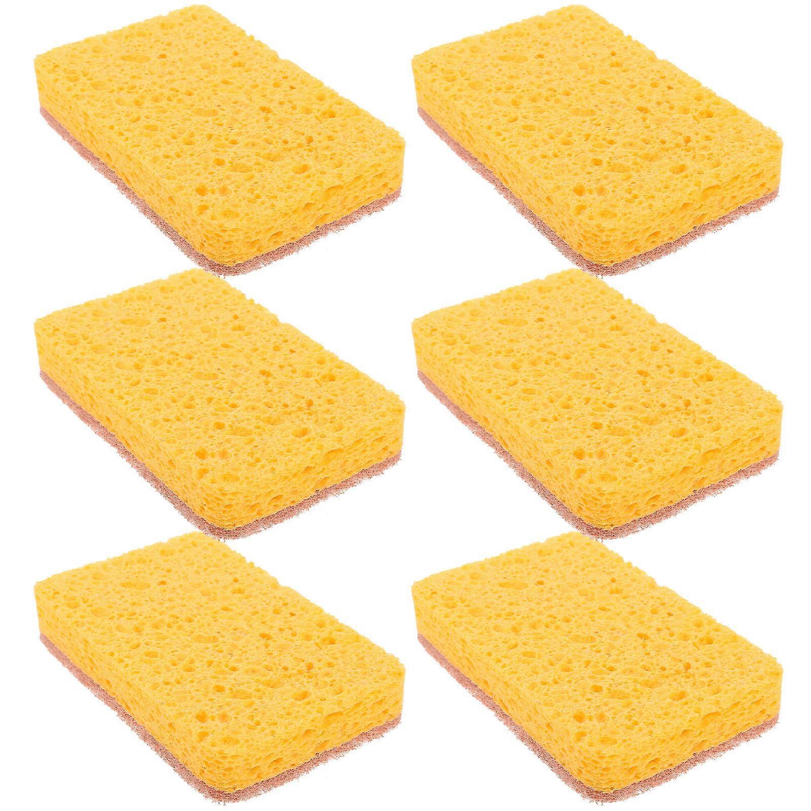 Household Daily Use Scrub Sponge Wok Sponge Cleaning Kitchen Bath Rectangular 24 Pcs