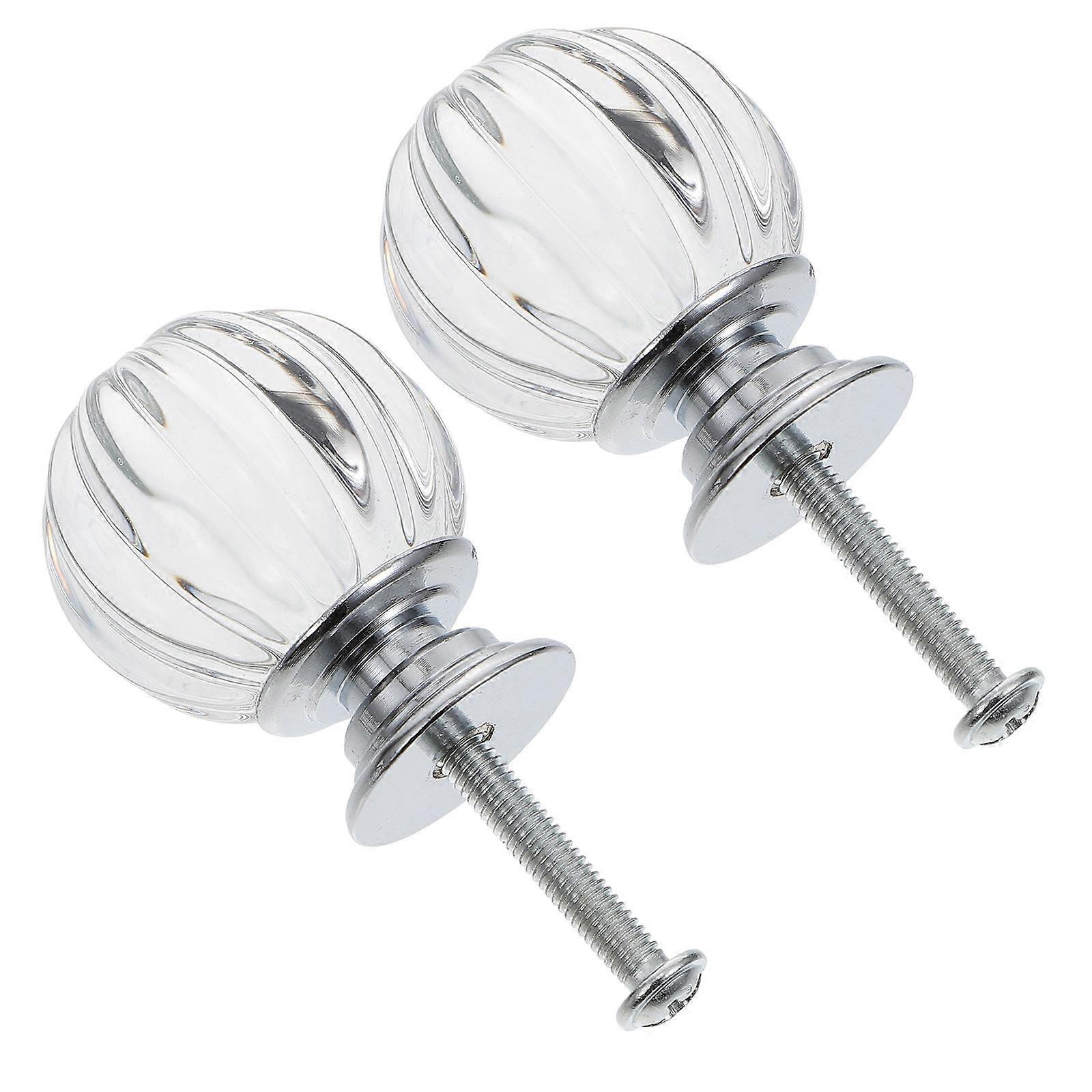 Crystal Lamp Decoration for Lampshade Finial 2Sets Silver Design