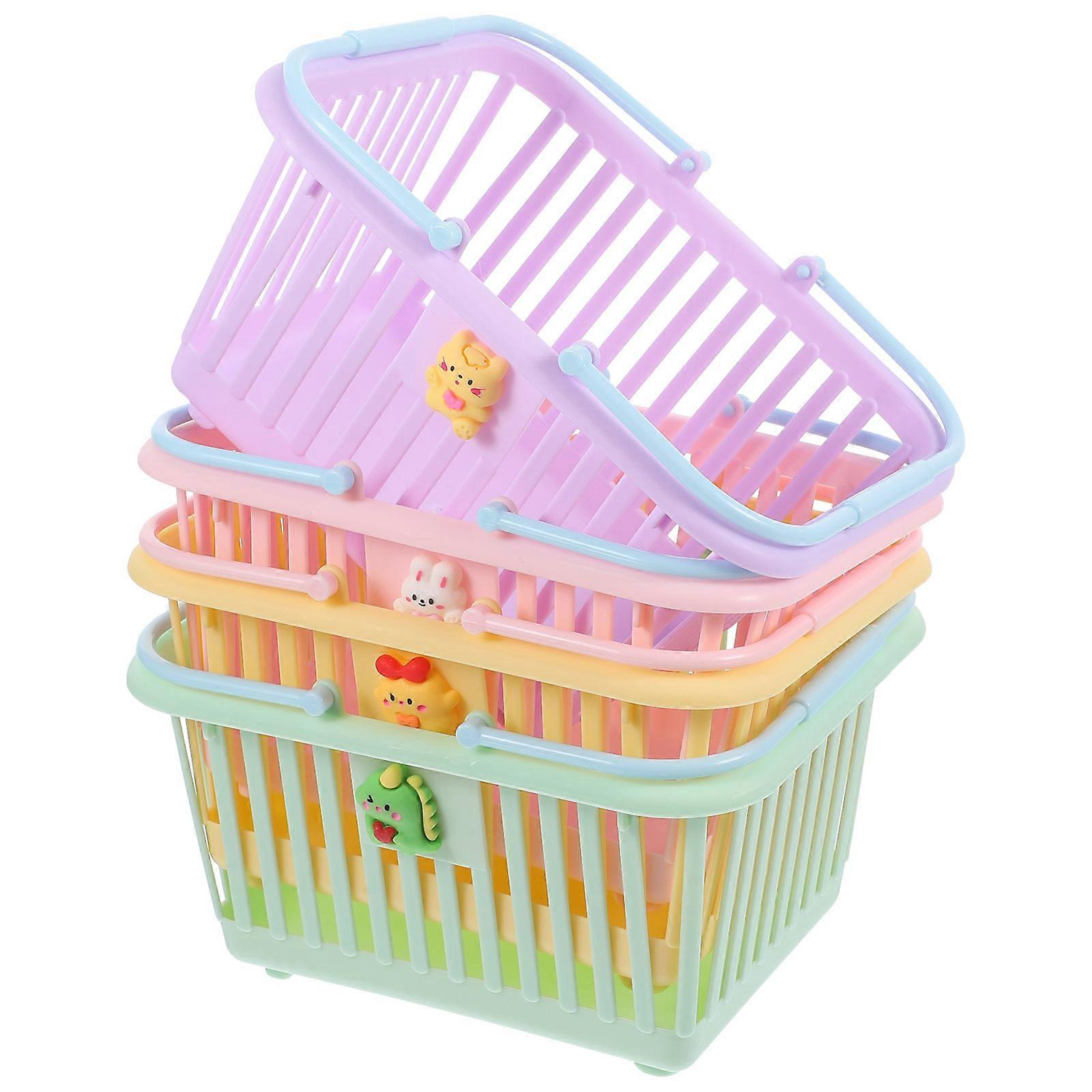 Plastic Storage Basket Multi-Functional Storage Basket for Home Use 12Pcs