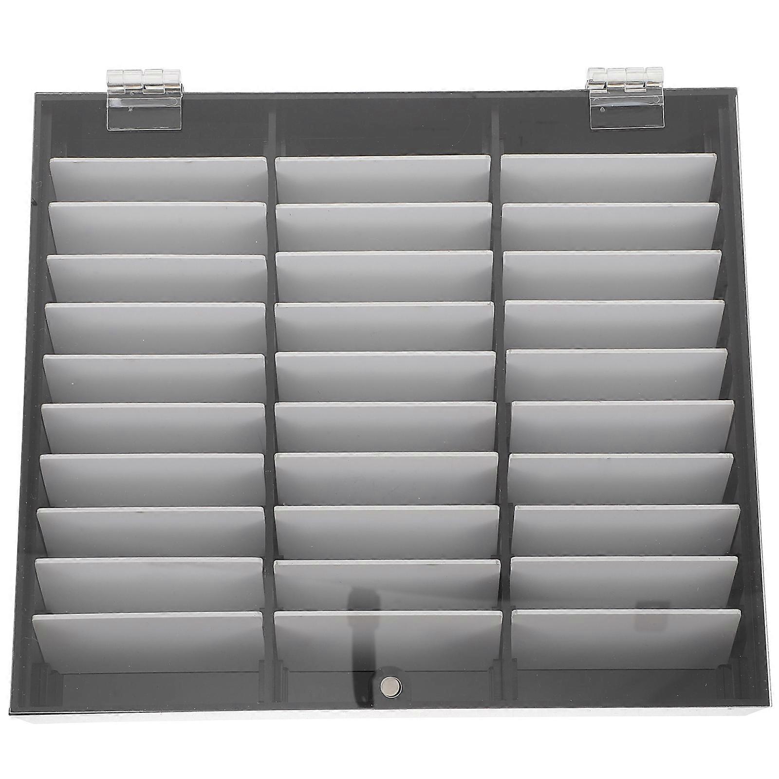 Acrylic Nail Tips Box for Display with 33 Grids Nail Diamonds Holders