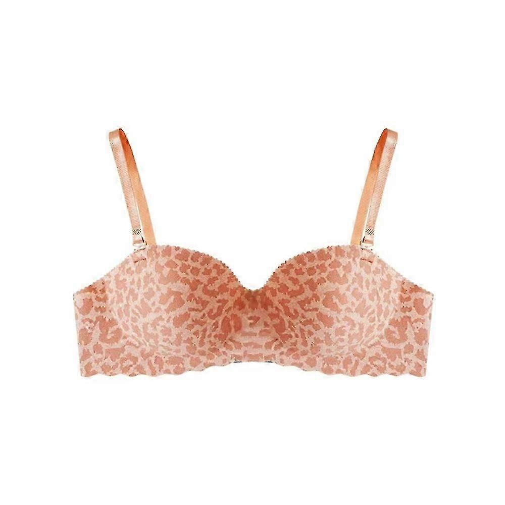 Sexy Mesh Milk Leather Leopard Print Comfortable Beautiful Back Bra