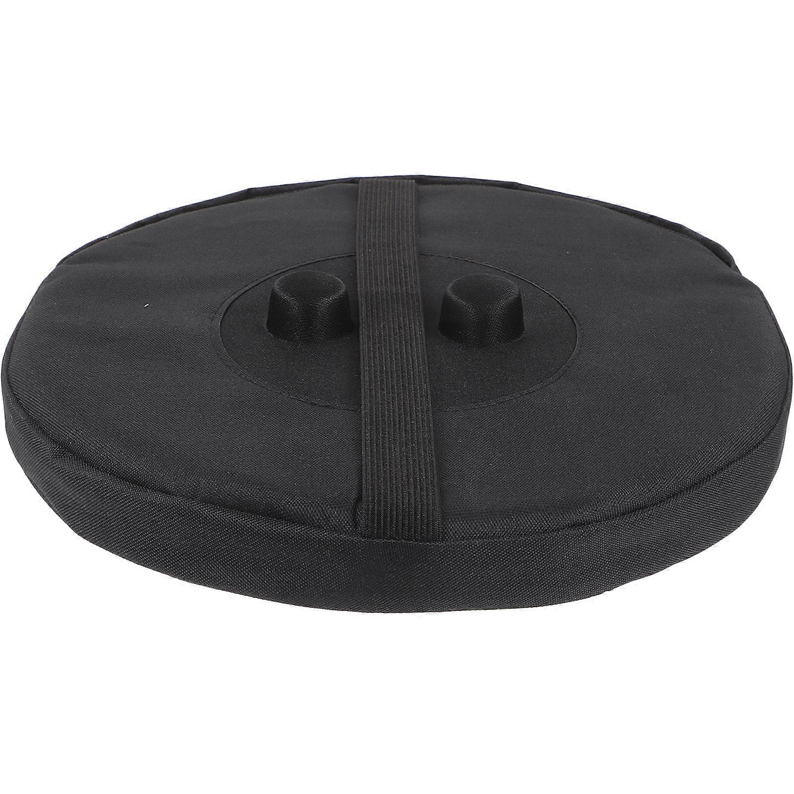 Portable Folding Stool Cushion 4Pcs Black Oxford Fabric Square Seating Solution for Camping and Outdoor Use