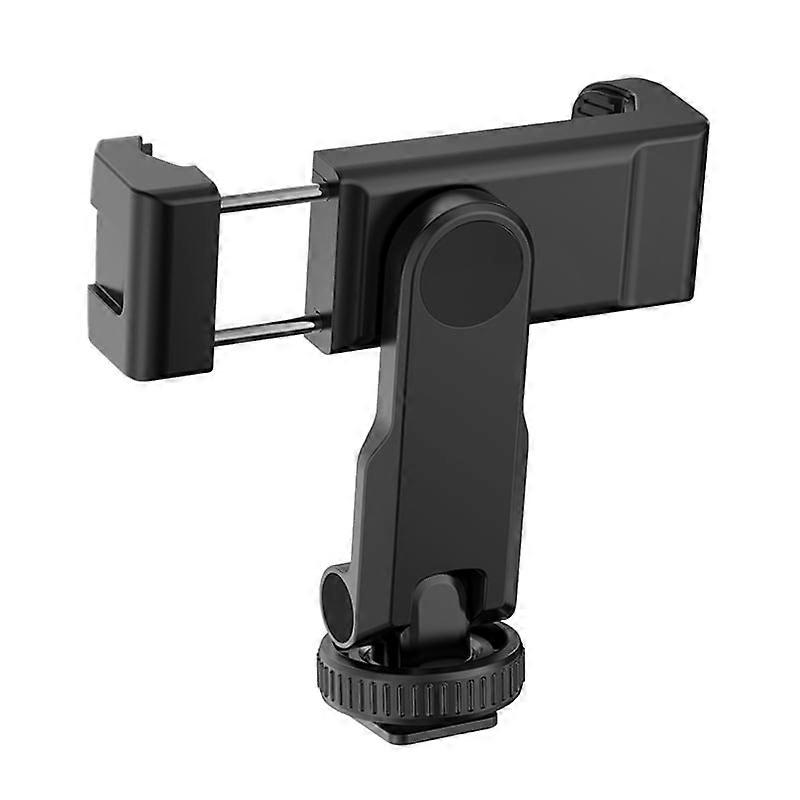 Multi-Functional Phone Holder Clamp Phone Tripod Mount Rotatable with Dual Cold Shoe Mounts for Smartphone Vlog