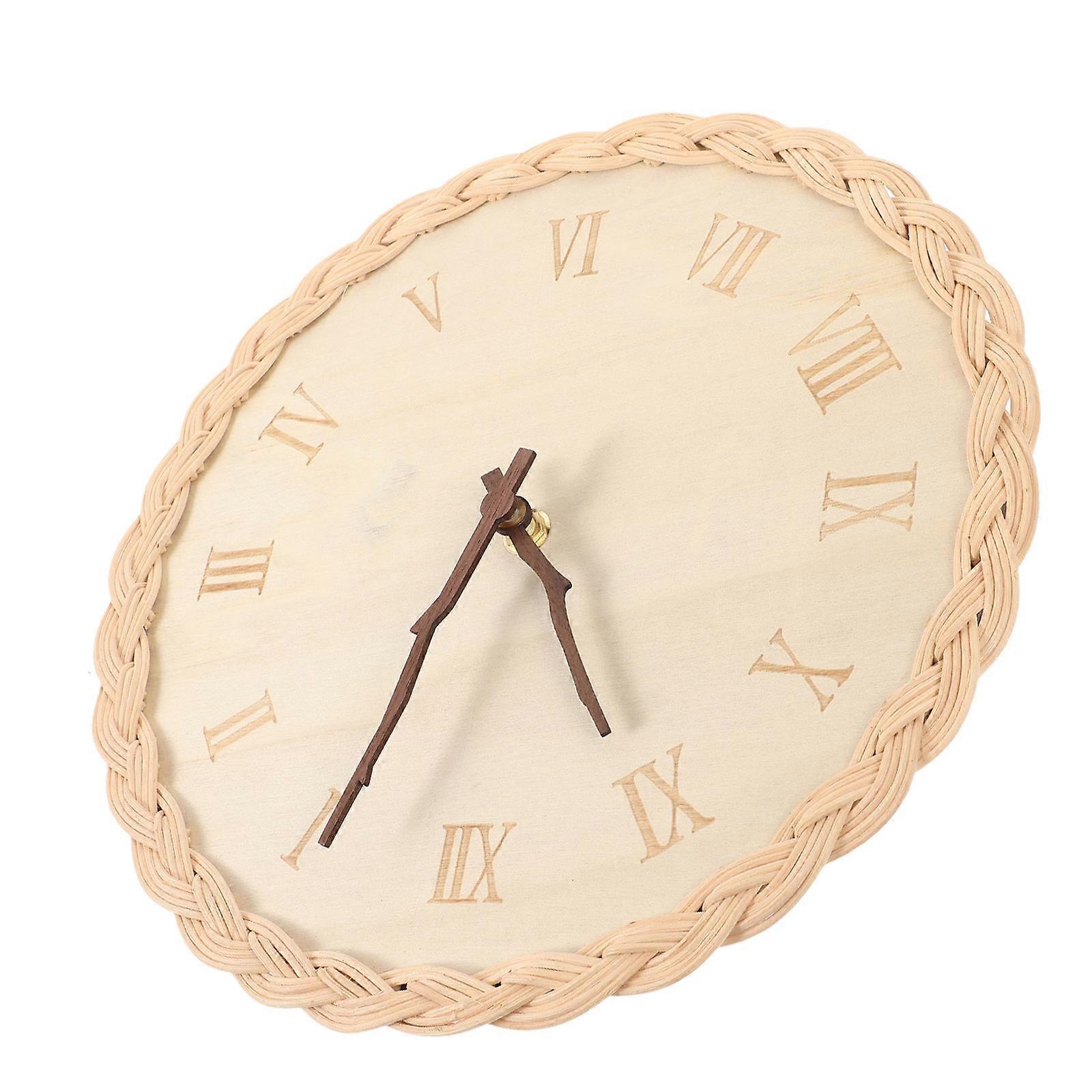 Retro Wall Clock Round Hanging Clock Living Room Bedroom Decorated With Multi Color Silent Movement 1Pack