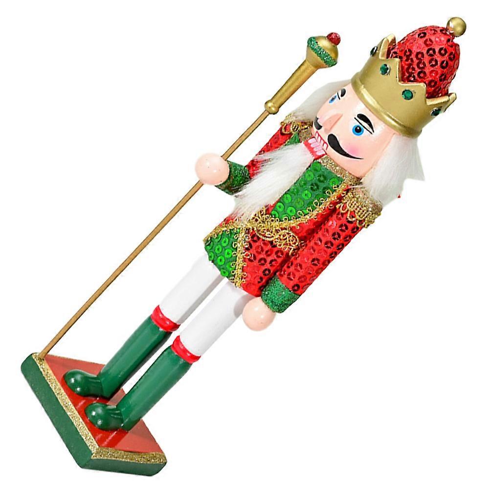 Holiday Nutcracker Wood Nutcracker Soldier 2Pcs for Christmas Decoration