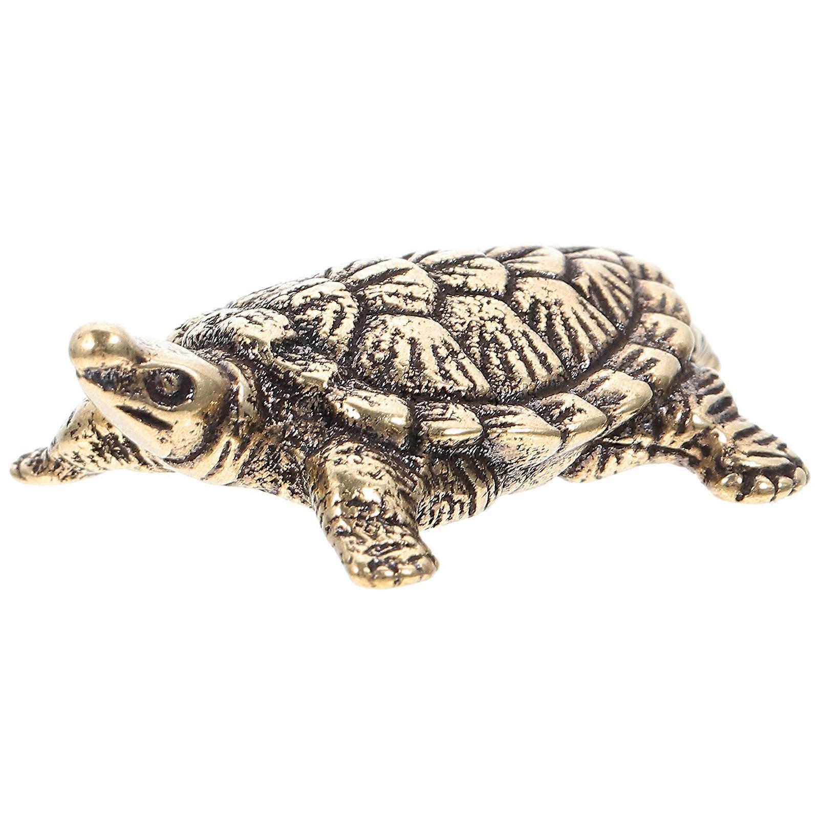 Retro Tortoise Turtle Ornament for Home Brass Craft 5Pcs Pack