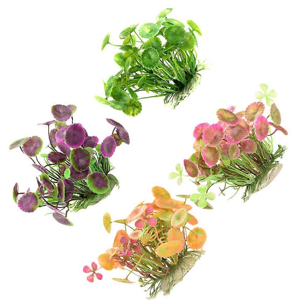 Artificial Aquarium Plants Fish Tank Decorations for Decor 8Pcs