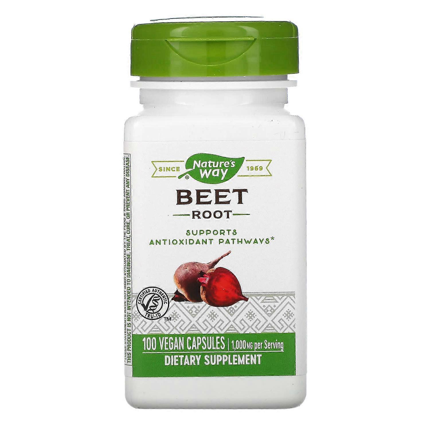 Nature's Way, Beet Root, 500 mg, 100 Vegan Capsules