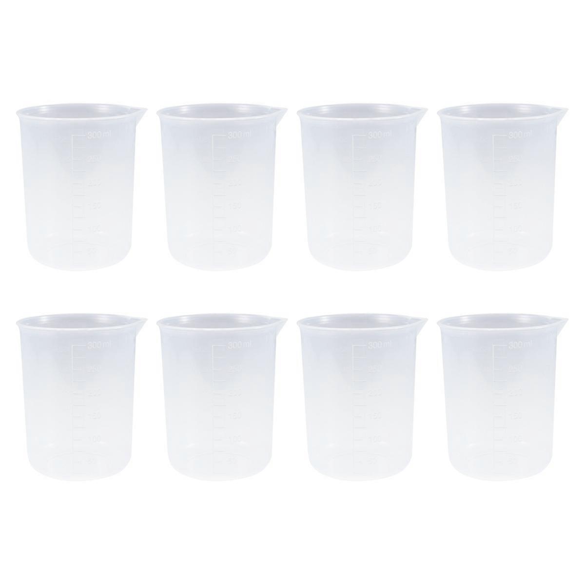 Plastic Measuring Beaker for Lab Use 20Pcs 300ml PP Beaker Cups