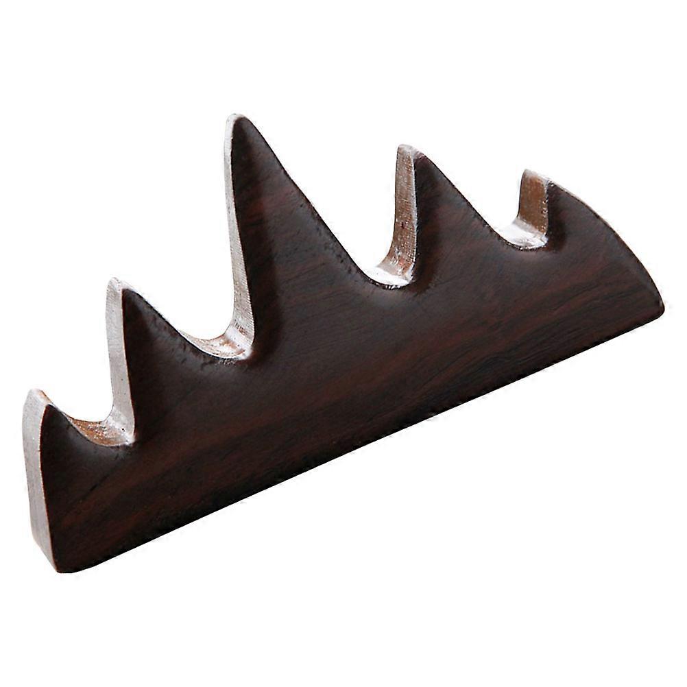 Brush Pen Holder Wood Mountain Shape for Storage 2Pcs Practical Use
