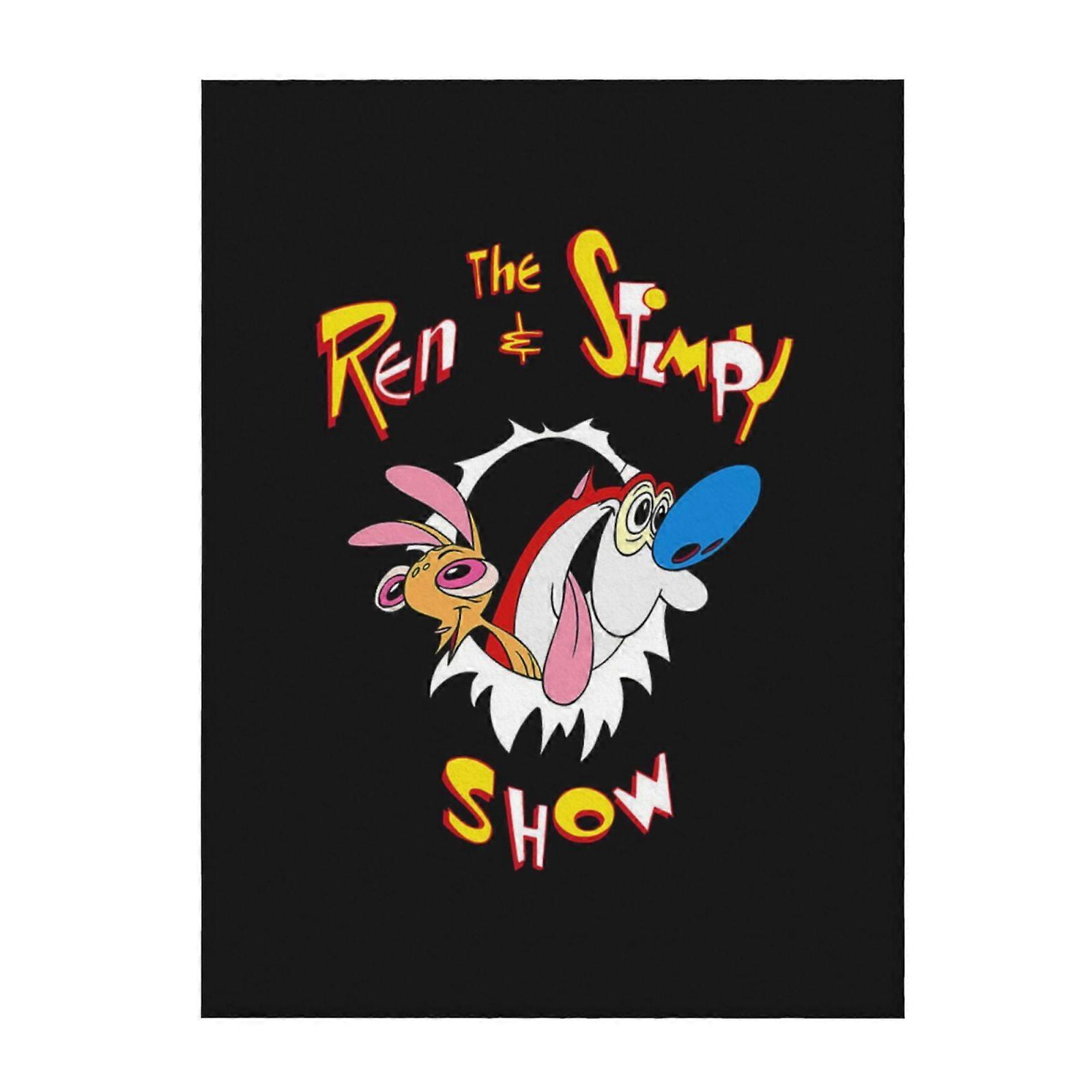 Couverture douce et confortable en flanelle légère et chaude de The Ren And Stimpy Show pour canapé-lit 127 x 101 cm