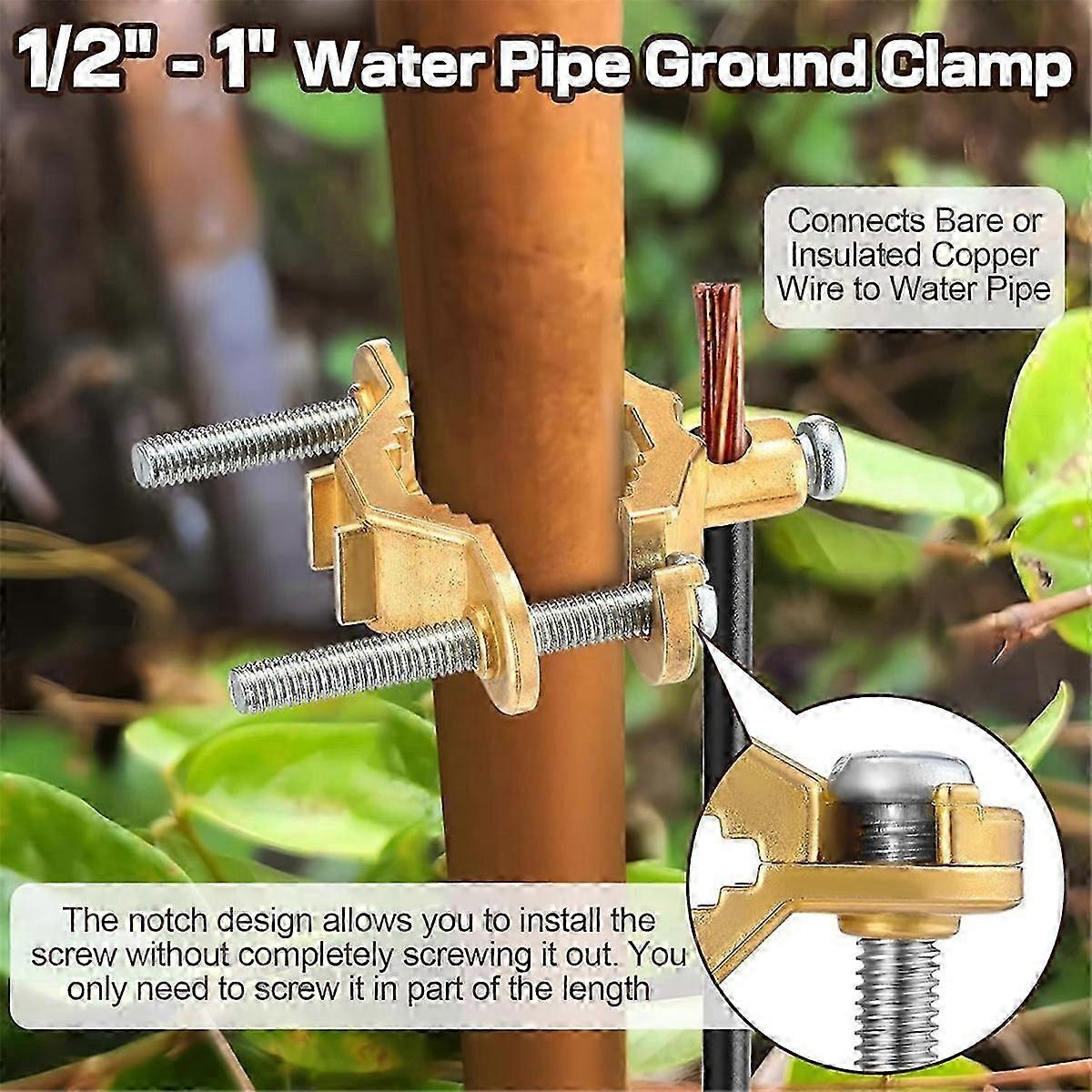 3 Pcs Ground Clamp 1/2-1 Conduit Fitting for Wire Clamp Conduit