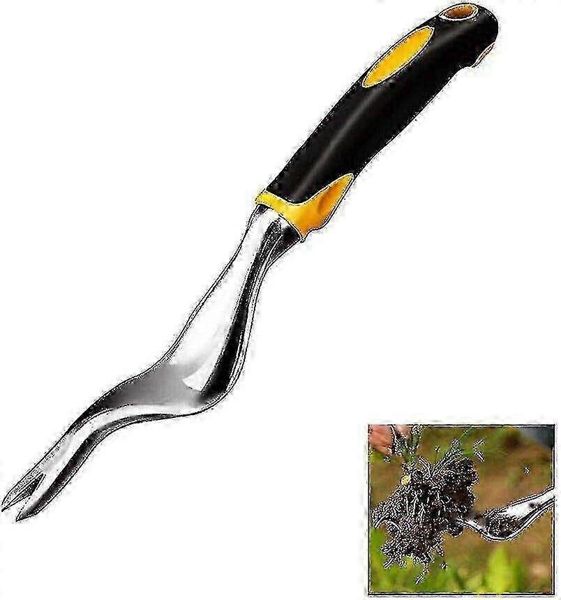 Garden Weeder Ergonomic Aluminum Alloy Handle Weeding Tool For Removing Dandelions, Thistles And Other Weeds (1 Pcs)