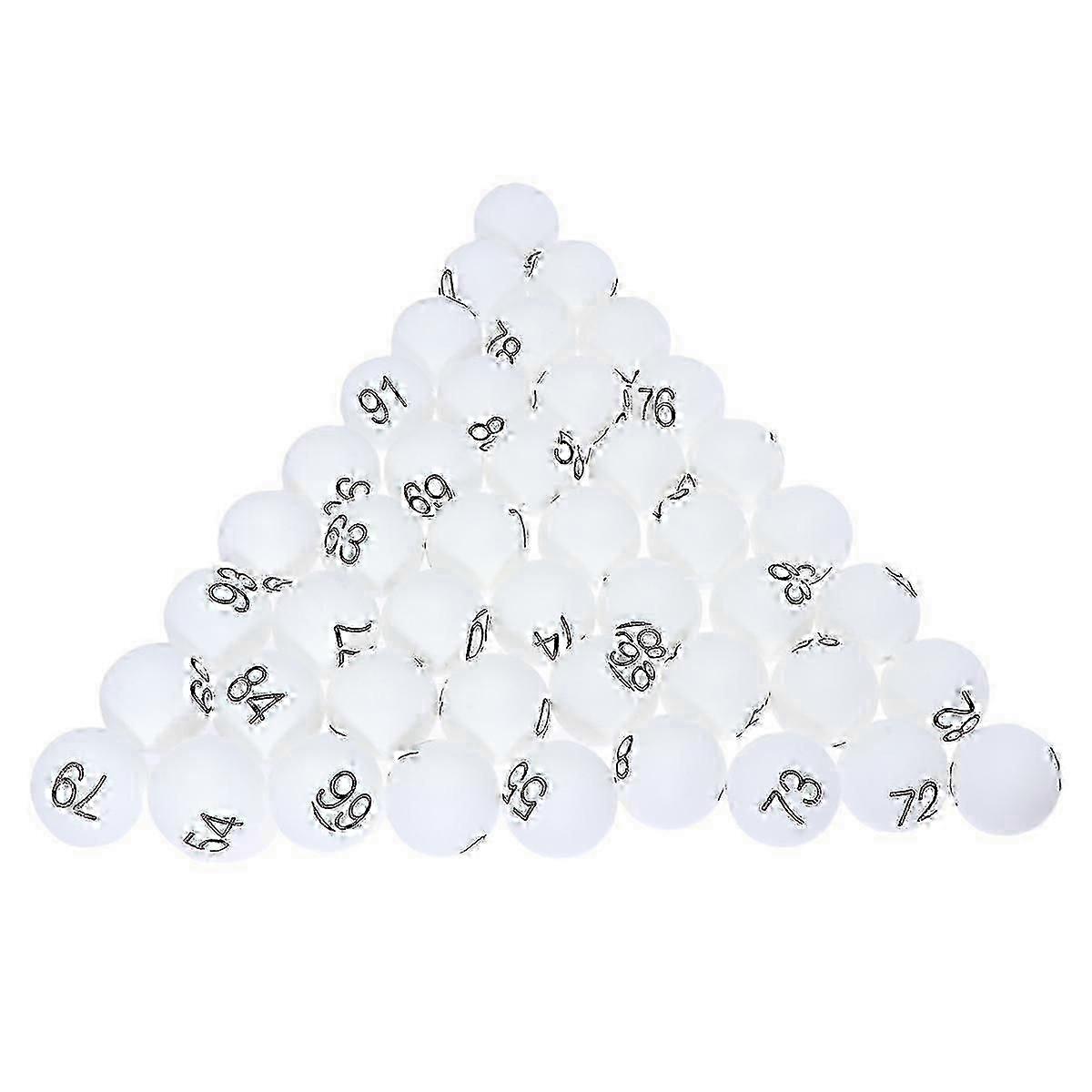 100 Pcs 4cm PP Table Tennis Balls Printed Pong Balls With Number for Game Party Decoration (White)