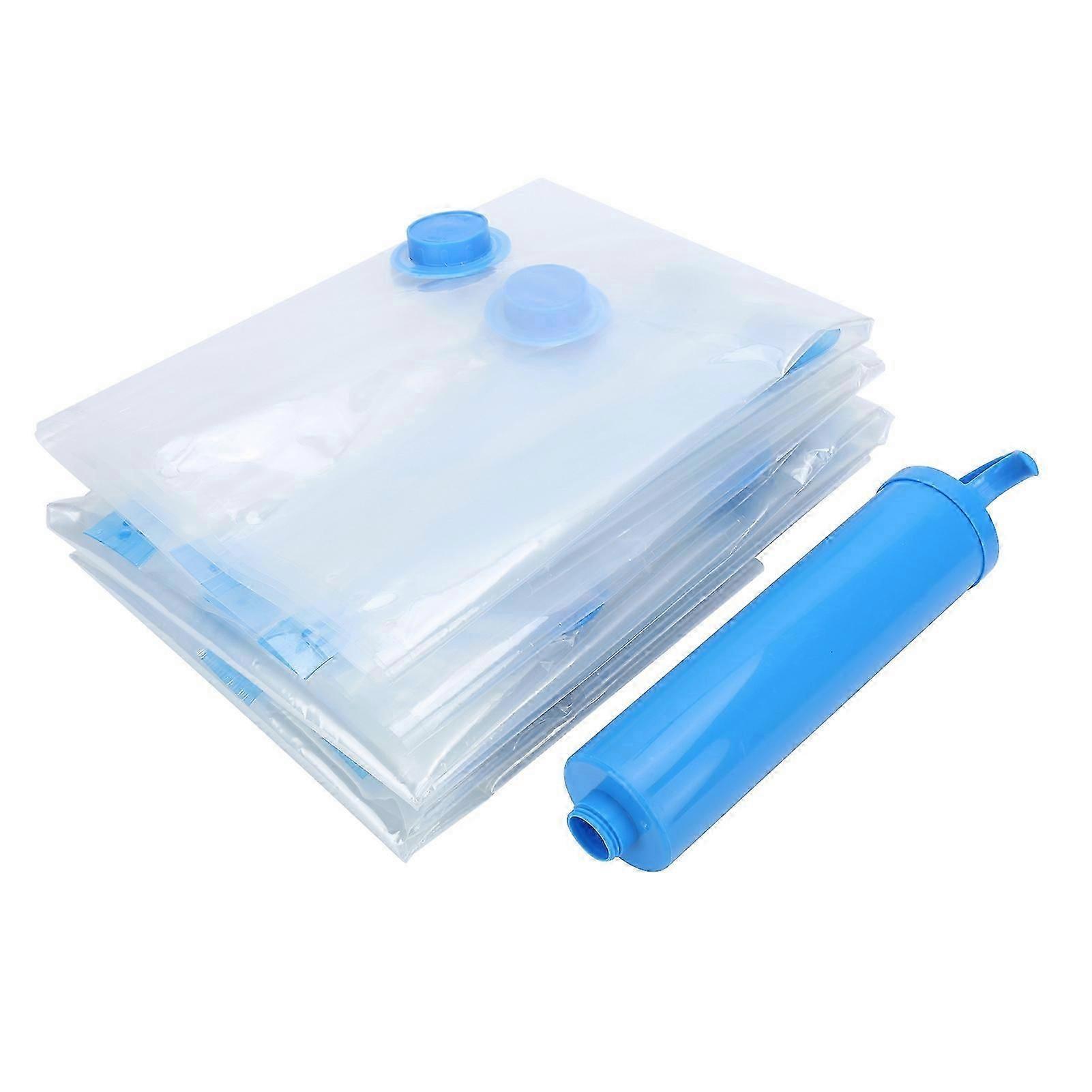 10PCS Transparent Vacuum Storage Bag Foldable Clothes Organizer Compressed Package with Pump