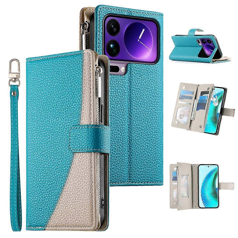 Capa tipo carteira com zíper e alças, compatível com Xiaomi 17 Pro Max