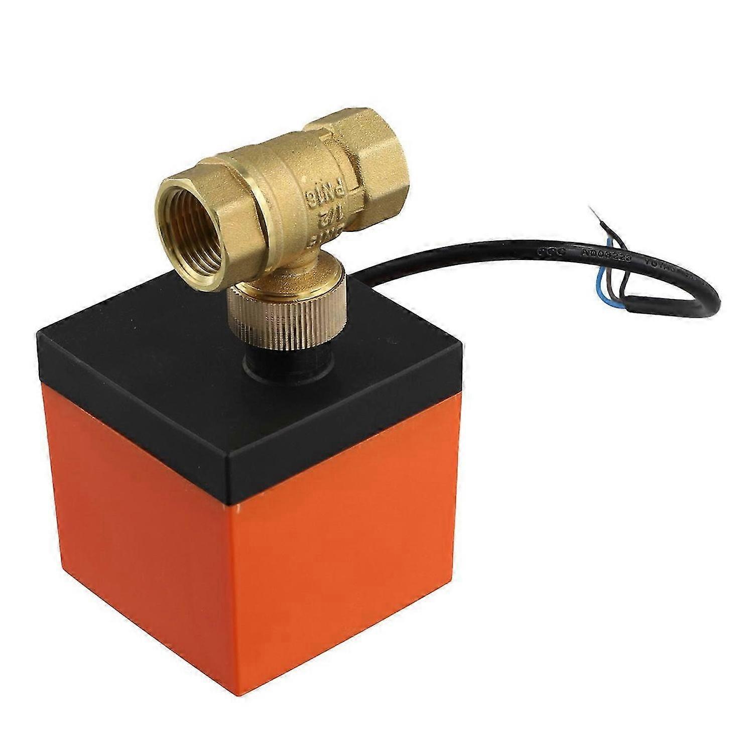 AC 220V Brass Electric Thread Ball Valve 2-Way 3-Wire Solenoid Water Valve with Actuator DN15