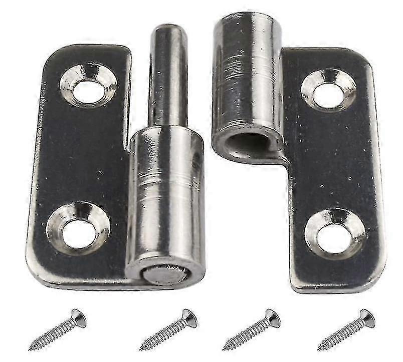 Afneembare scharnieren set van 6 - verwijderbare deurscharnieren - 304 RVS drie links en drie rechts, zilver, 1.5
