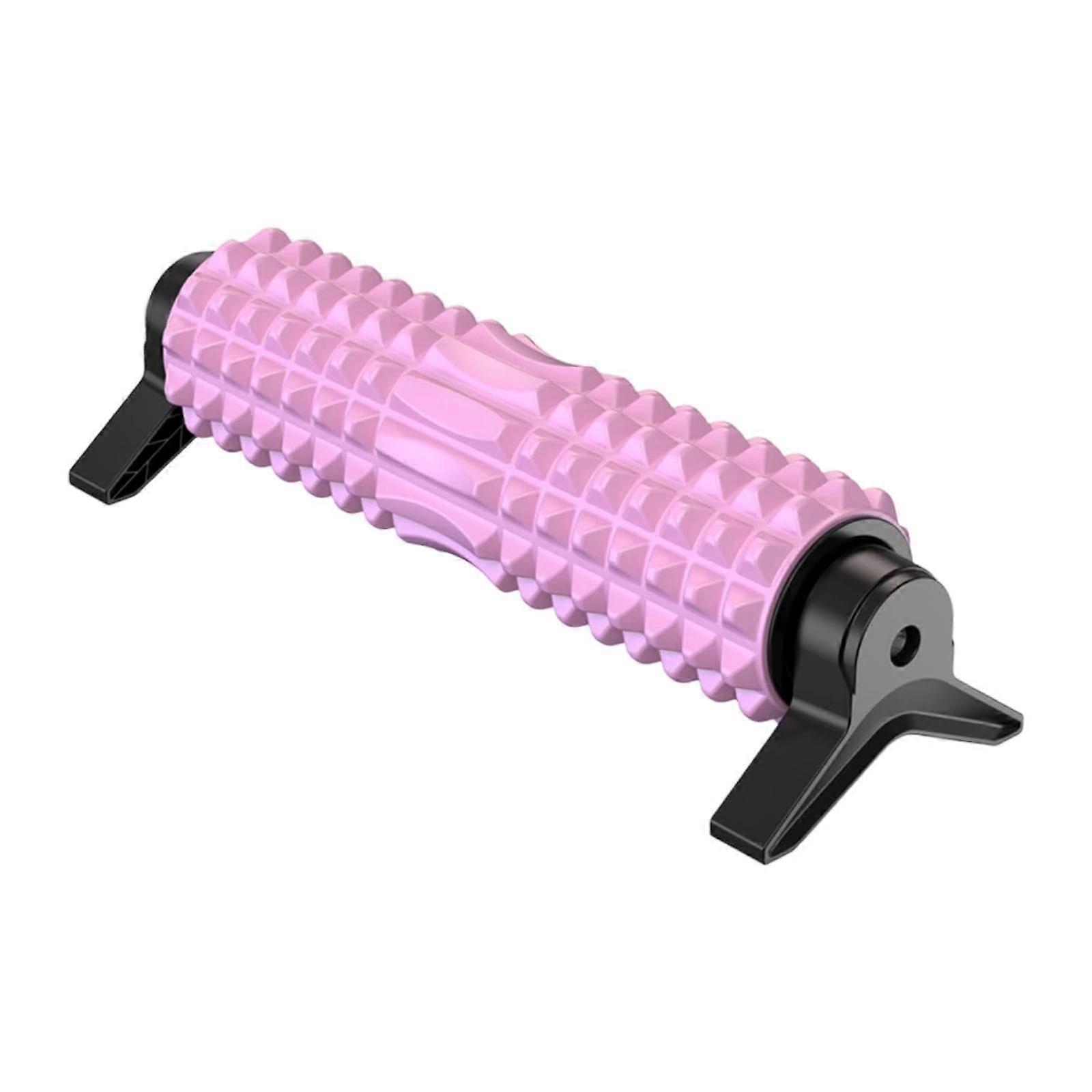 Foam Roller with Stand, EVA Foam Roller, Deep Tissue Massage, Stretching, Exercise, Back, Legs, Arms, Pink