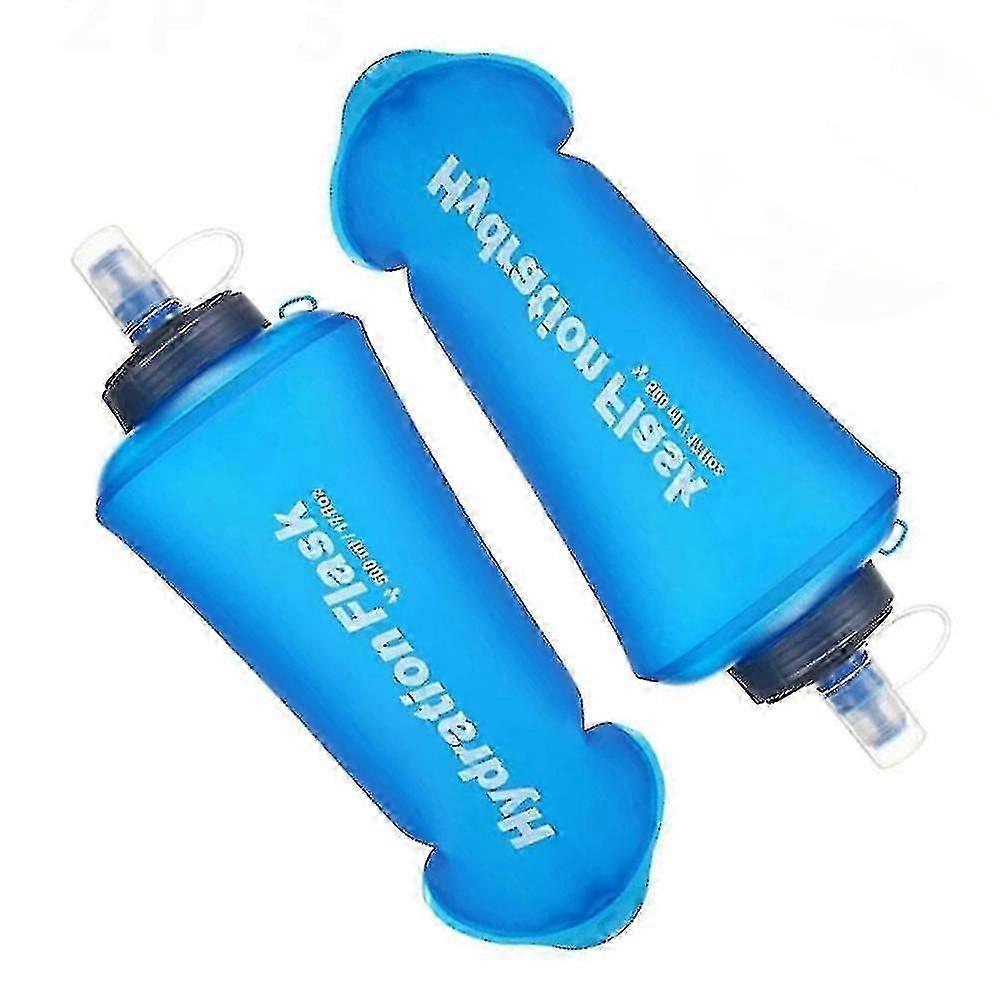 2 Packs Soft Hydration Flask,collapsible Water Bottles For Running Hiking Cycling Climbing 500ml