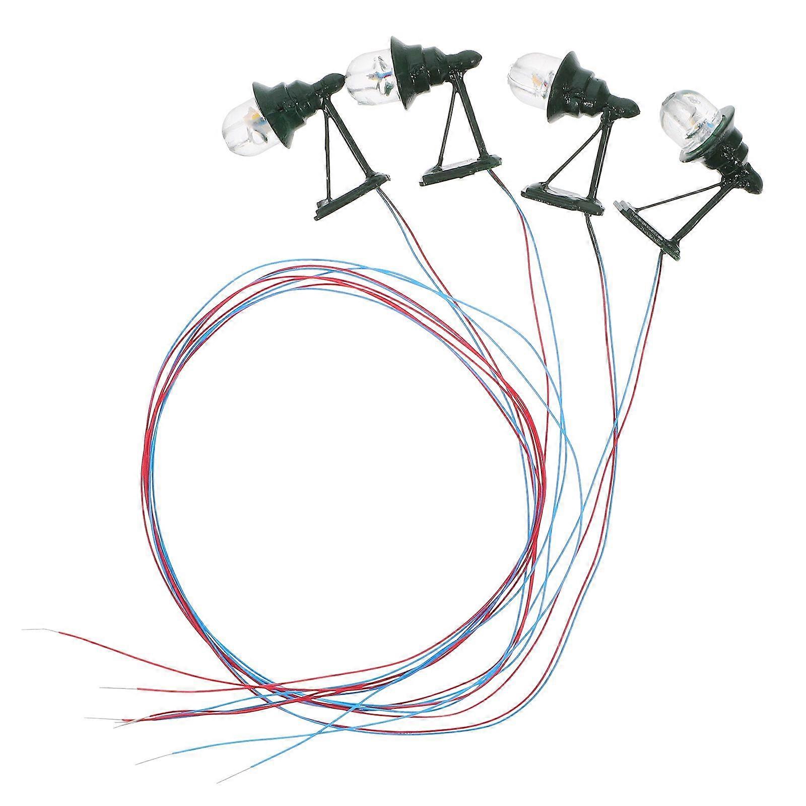 4PCS Simulated Mini Yard Lights Model Light Model Sand Table Lamp Decorations