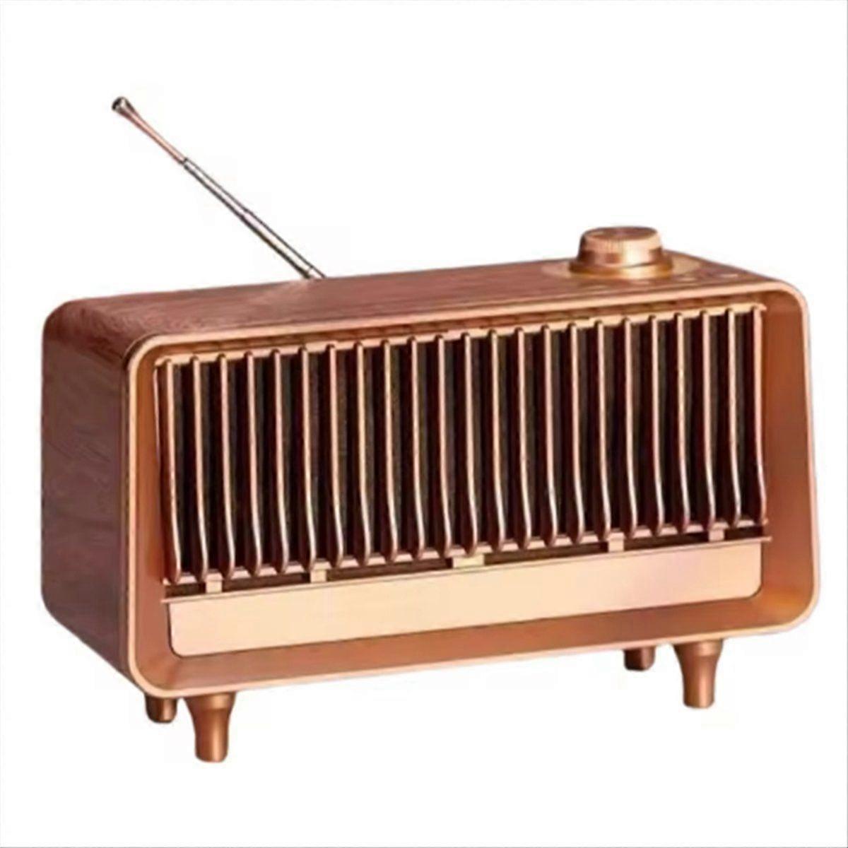 Retro Portable Wireless Bluetooth Speaker Powerful Stereo Sound Box Small Vintage Rechargeable Spea