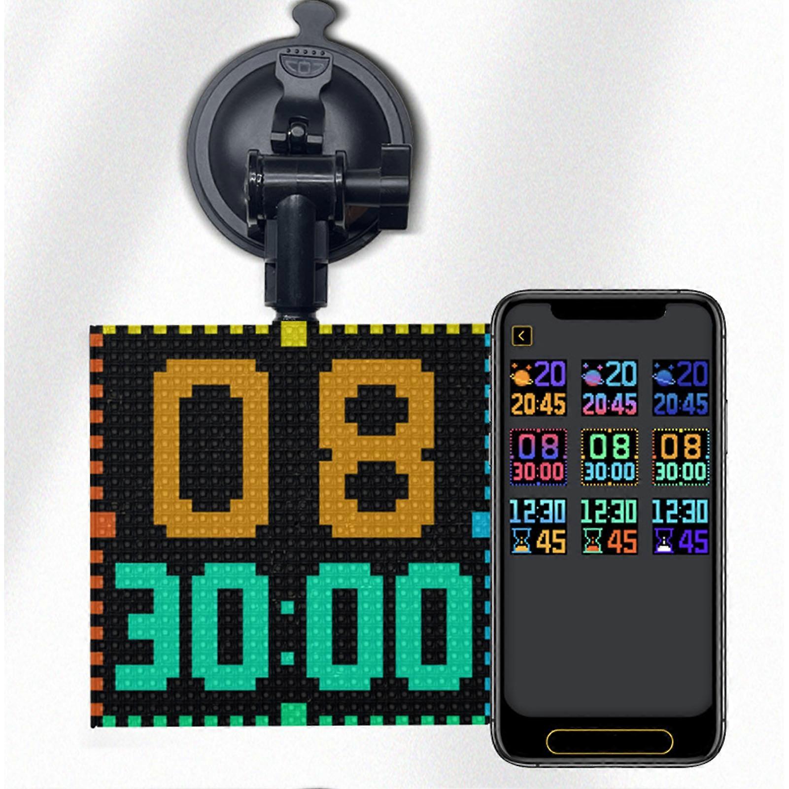 Affichage matriciel LED 32x32 pixels 5x5in Bluetooth APP Contrôle Animation de motif de texte personnalisé Écran de signe LED programmable 