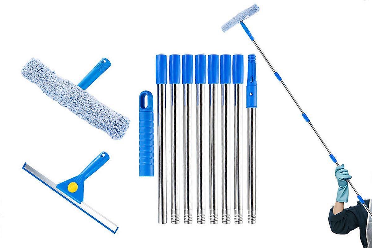 3.1m Extendable Window Squeegee Cleaner Kit with Long Handle for Glass Shower