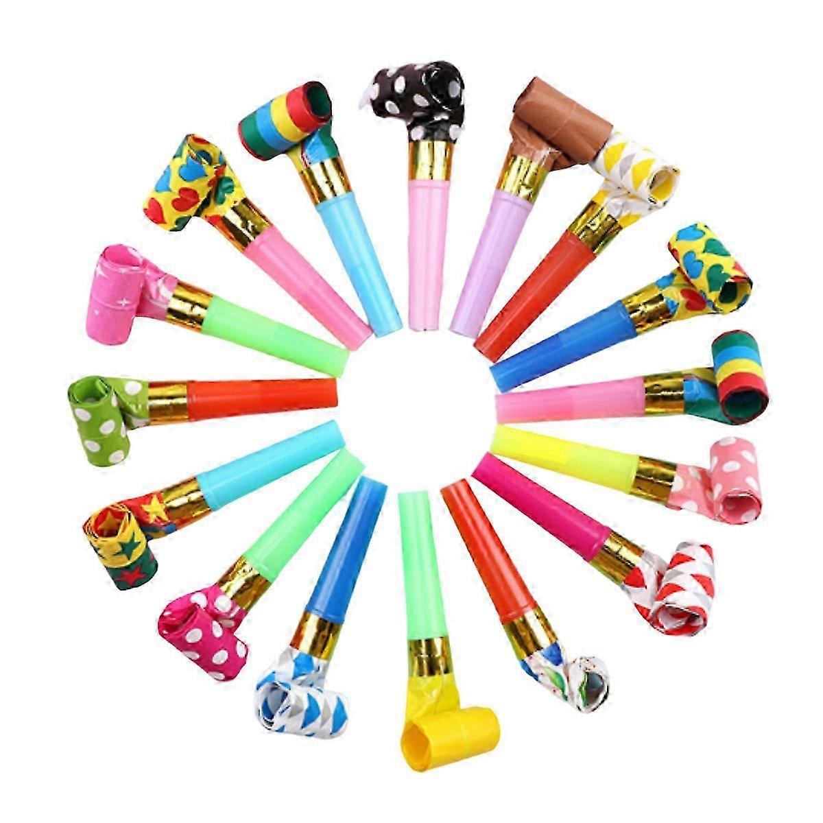 2025 Party Blower, Colorful Vibrant Noisemakers For Unforgettable Celebrations, Durable Reusable Compact Size Birthday Blow Horns With Whistles, 20 Pi