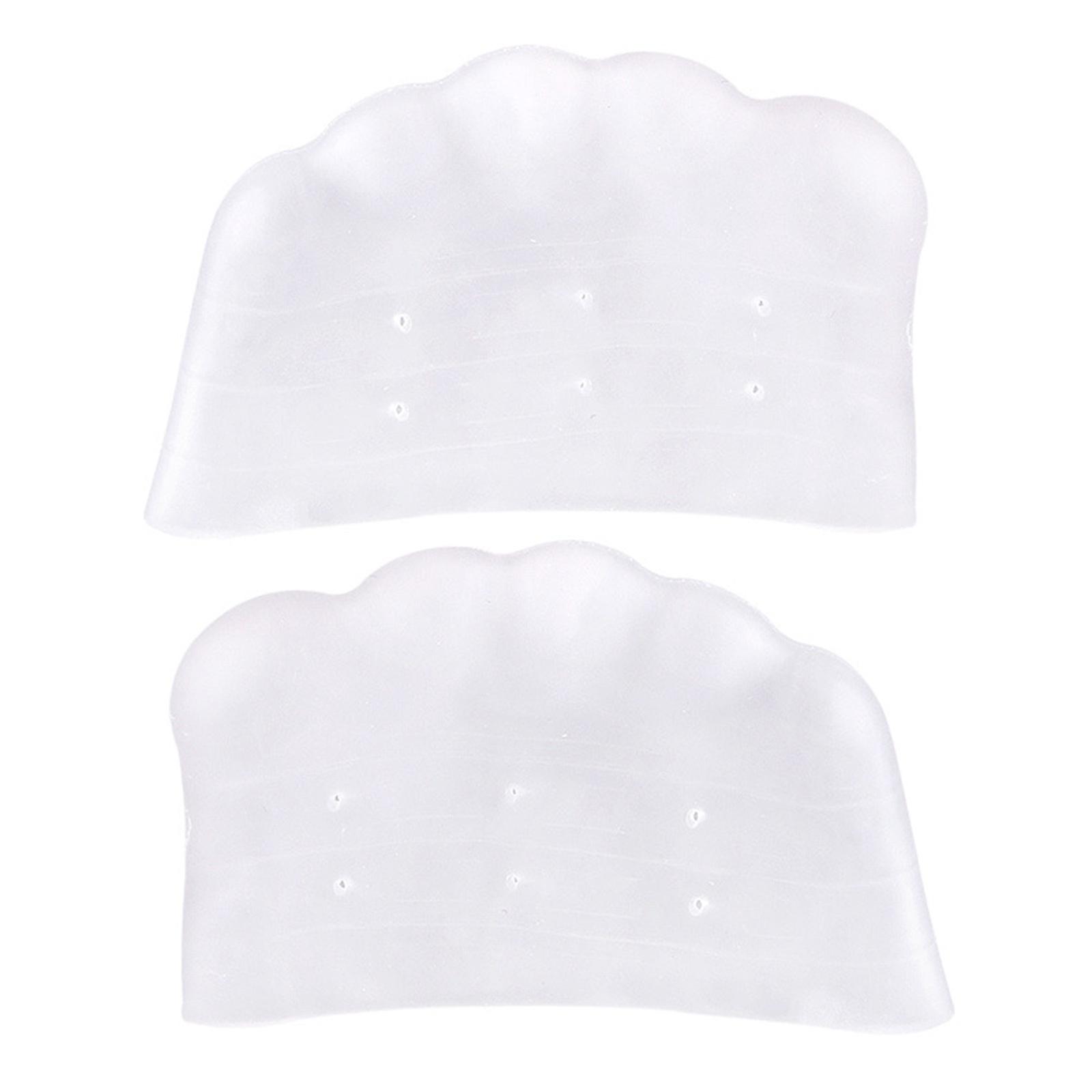 Soft Ballets Toe Sleeves Elastic AntiChafing Guards Moisture Wicking Design Half Insole For Pointes Work Dance Classes And Gym  White