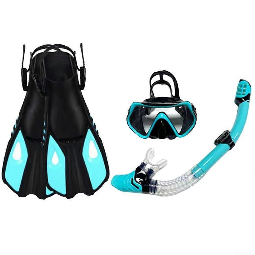 Dry  Snorkel Complete Set With Adjustable Mask S/M Black And White