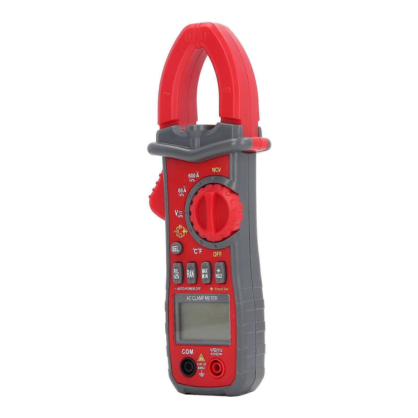 Clamp Multimeter Handheld High Accuracy Tester Kit AC DC Current Automatic with Backlight Digital Display