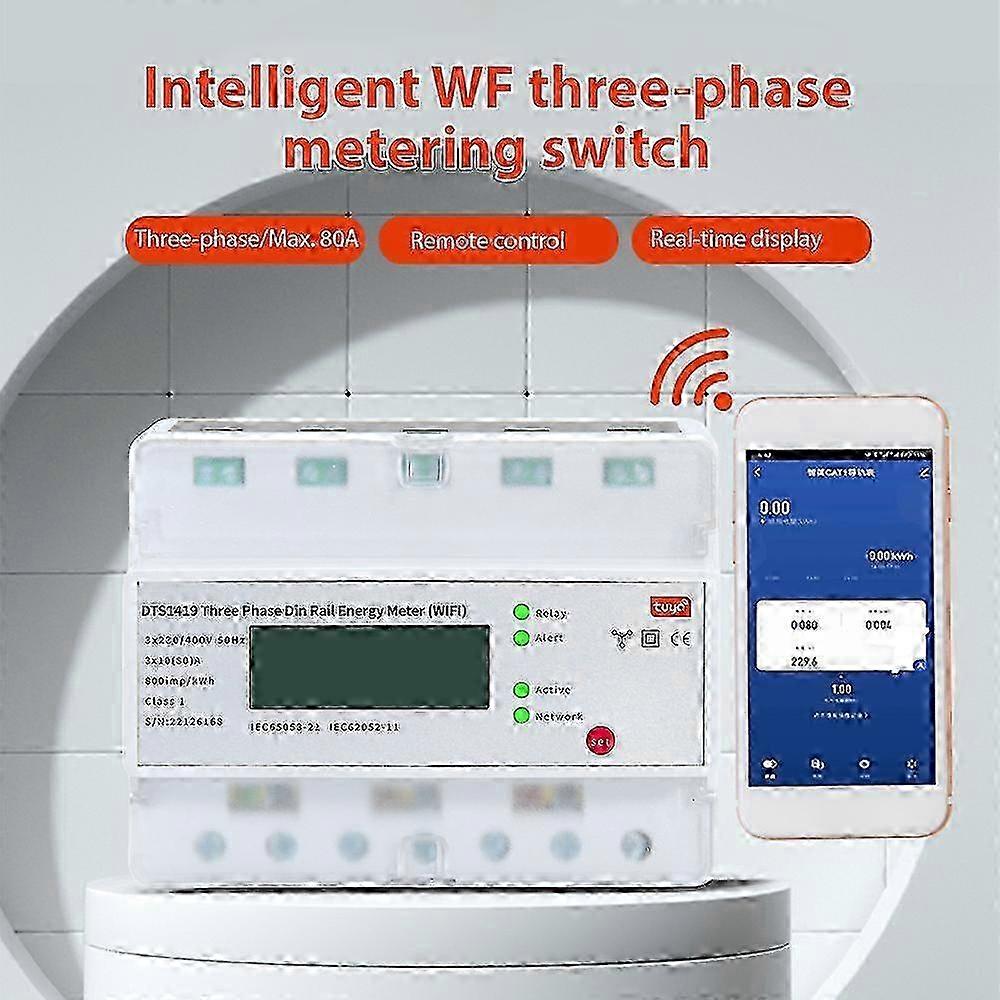 Smart 3-Phase WIFI Prepaid Electricity Meter with LCD Screen