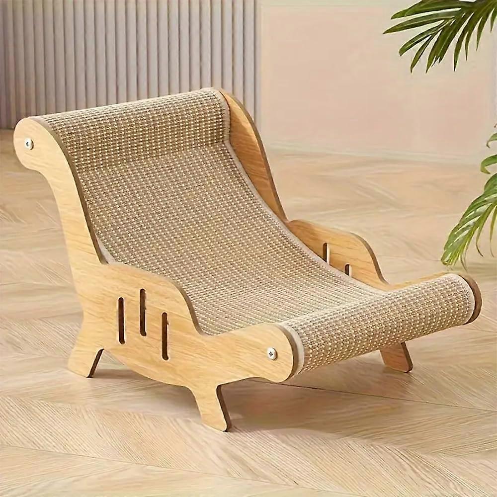 2in1 Wooden Cat Furniture With Sisal Scratching Surface And Sleeping Area For Small And Medium Cats 51.5 x 32 x 30 cm