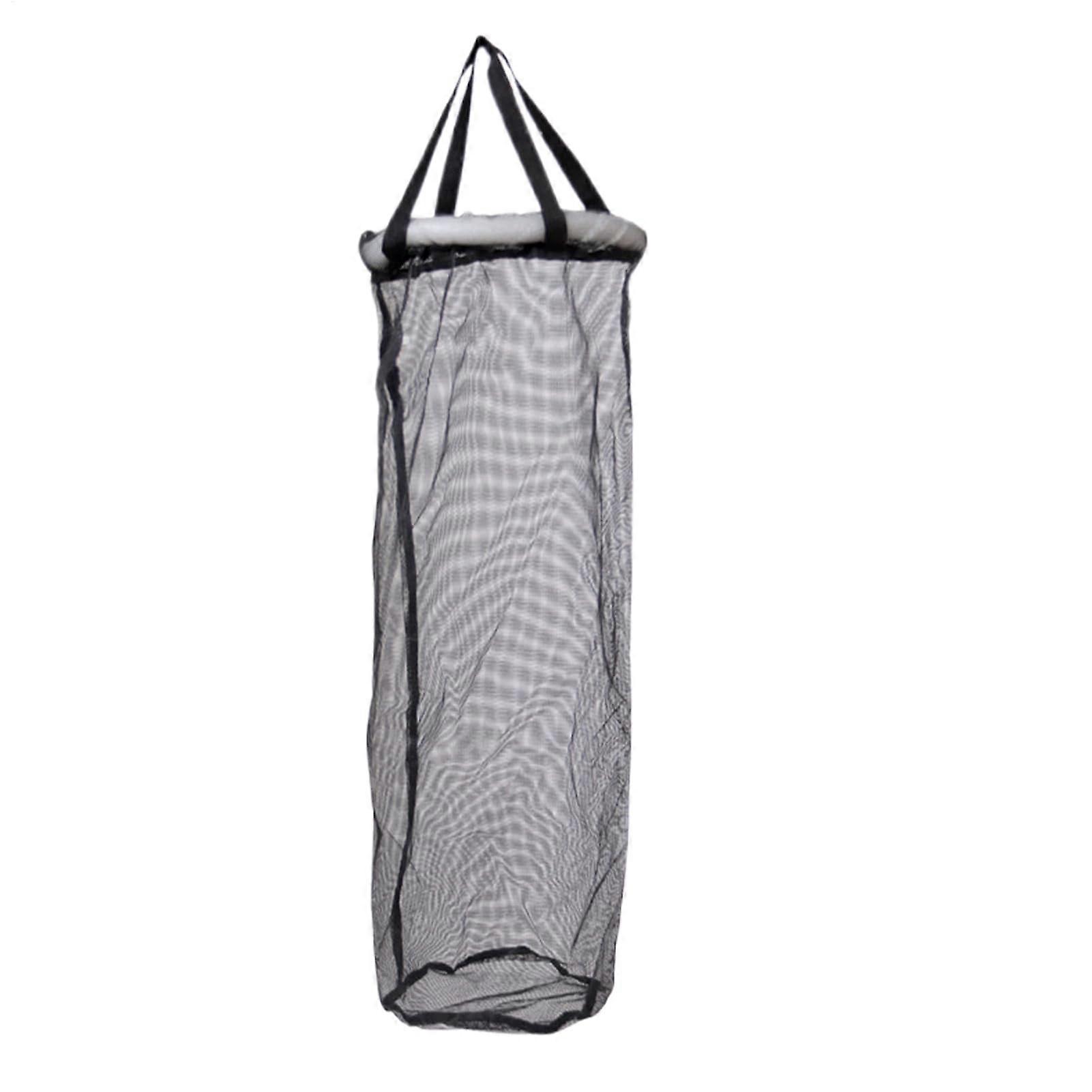 Floating Fish Basket Foldable Net 20x90cm Collapsible Quick Dry Mesh Floating Trap Bait Storage Cage For Crab Catching