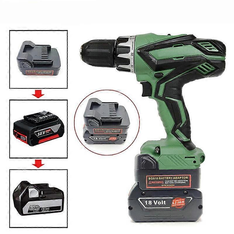 Adapter Converter for Bosch 18V Li-ion Battery To for Hitachi 18V Power Drill